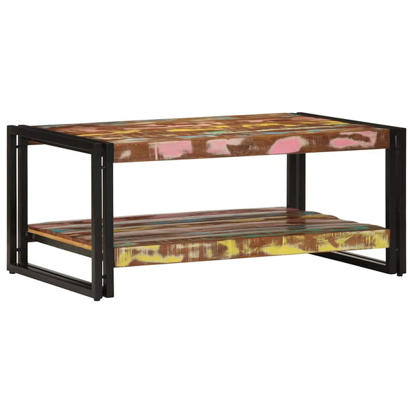Mehrfarbiger Couchtisch Altholz 90x50 cm