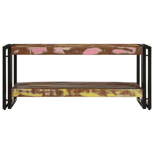 Mehrfarbiger Couchtisch Altholz 90x50 cm