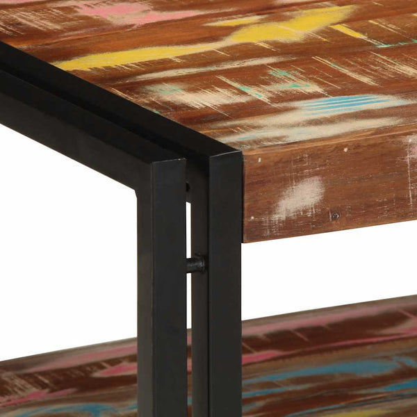 Mehrfarbiger Couchtisch Altholz 90x50 cm