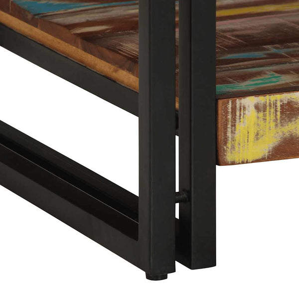 Mehrfarbiger Couchtisch Altholz 90x50 cm