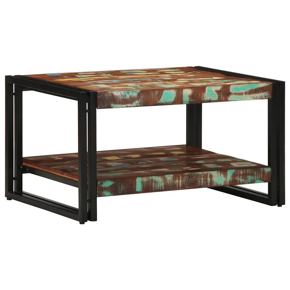 Mehrfarbiger Couchtisch Altholz 70x50 cm