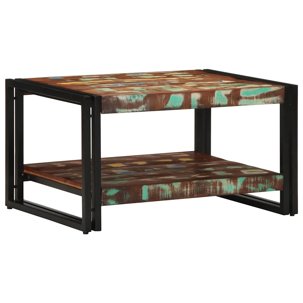 Mehrfarbiger Couchtisch Altholz 70x50 cm