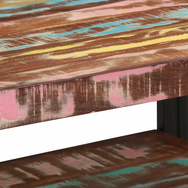 Mehrfarbiger Couchtisch Altholz 70x50 cm