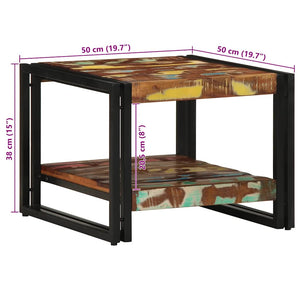 Couchtisch Altholz Massiv 50x50 cm