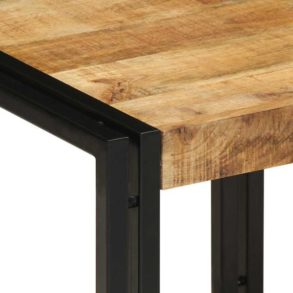 Couchtisch Braun Mango Massivholz 40x40 cm