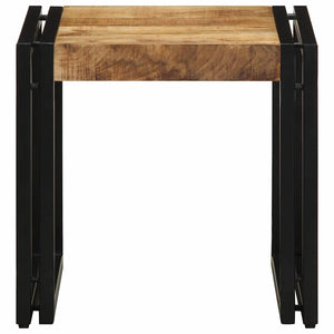 Couchtisch Braun Mango Massivholz 40x40 cm
