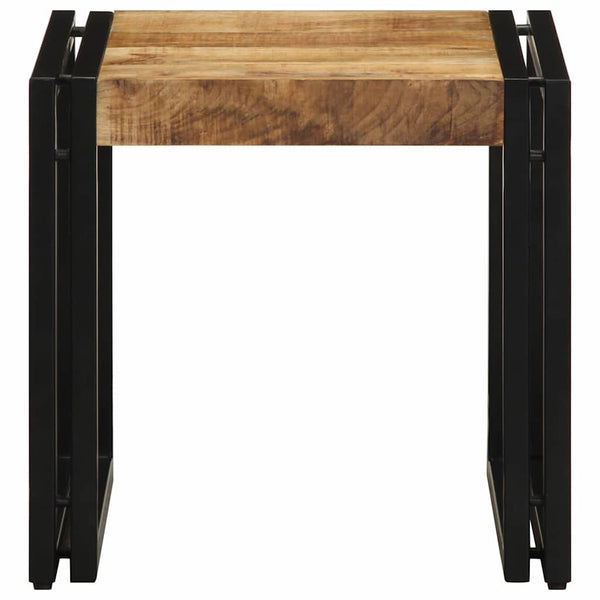 Couchtisch Braun Mango Massivholz 40x40 cm