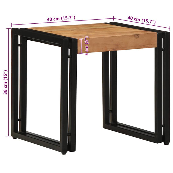 Couchtisch Akazie Massivholz 40x40 cm