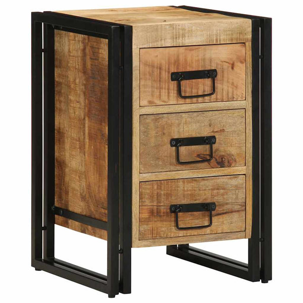 Nachttisch Braun Mango Massivholz 40x40x59 cm