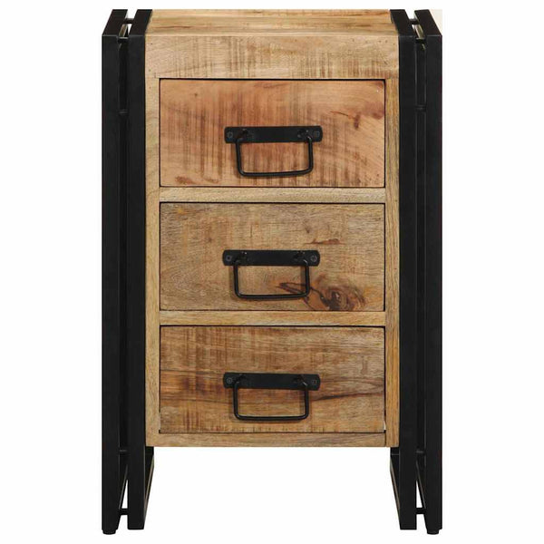 Nachttisch Braun Mango Massivholz 40x40x59 cm