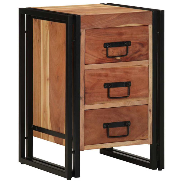 Nachttisch Braun Massivholz Akazie 40x40x59 cm
