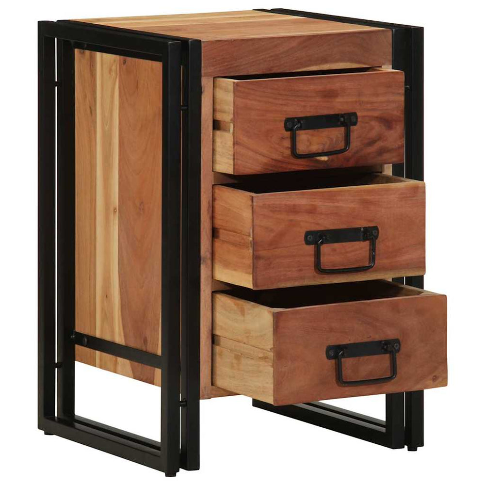 Nachttisch Braun Massivholz Akazie 40x40x59 cm
