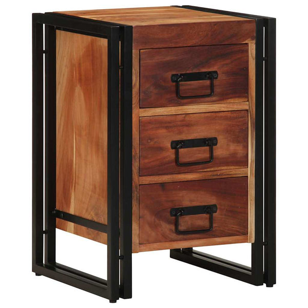 Nachttisch Braun Massivholz Akazie 40x40x59 cm