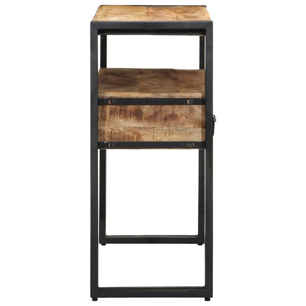 Konsolentisch Braun mit Regal Mango Massivholz 90cm