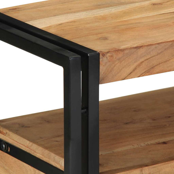 vidaXL Console avec étagère marron 90 x 33 x 75 cm Bois d'acacia massif