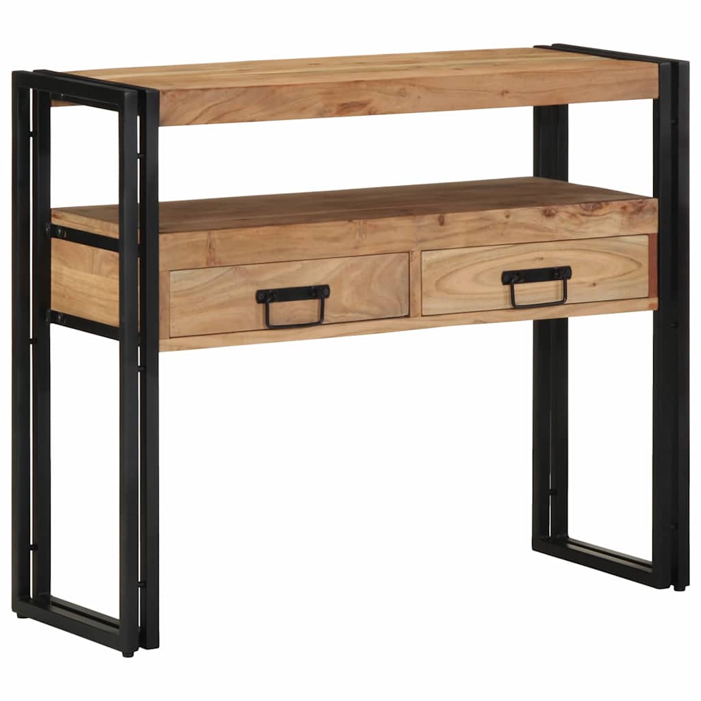 vidaXL Console avec étagère marron 90 x 33 x 75 cm Bois d'acacia massif