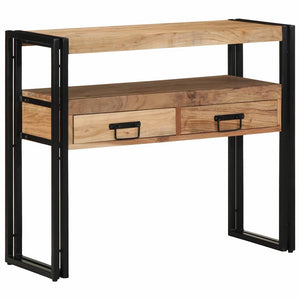 vidaXL Console avec étagère marron 90 x 33 x 75 cm Bois d'acacia massif