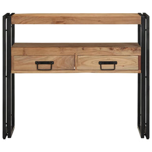 vidaXL Console avec étagère marron 90 x 33 x 75 cm Bois d'acacia massif