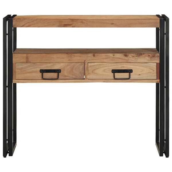 vidaXL Console avec étagère marron 90 x 33 x 75 cm Bois d'acacia massif