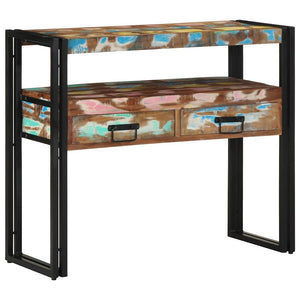 Konsolentisch aus massivem Recyclingholz, 90 cm