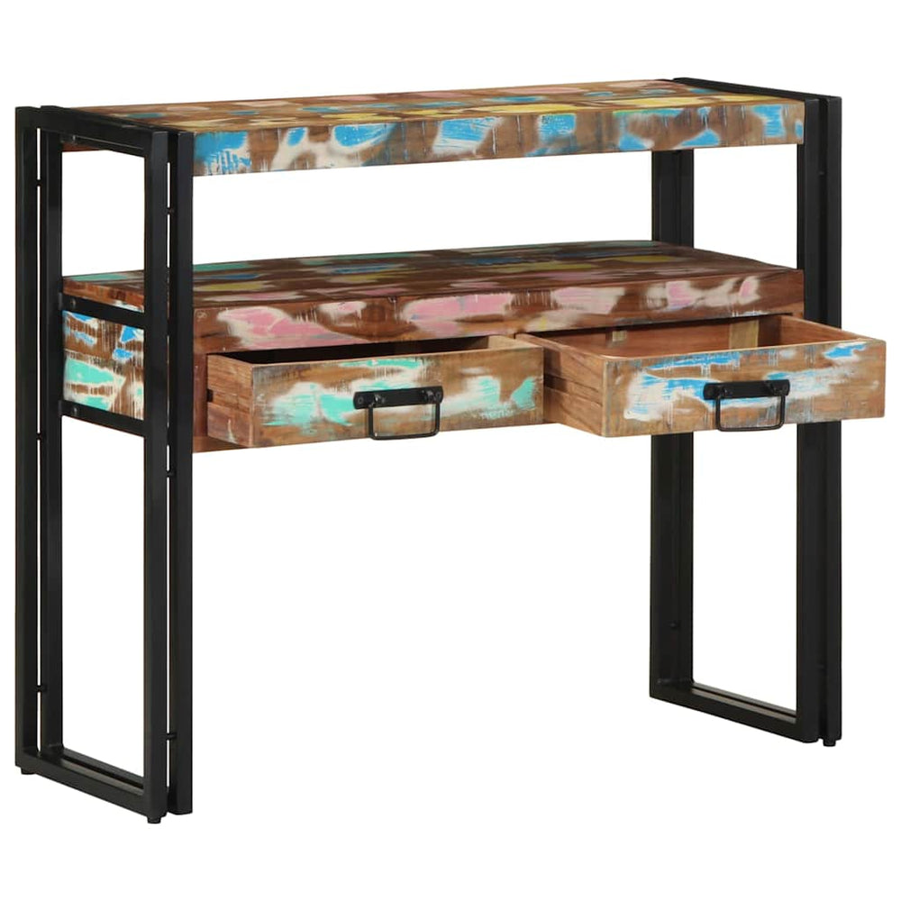 Konsolentisch aus massivem Recyclingholz, 90 cm
