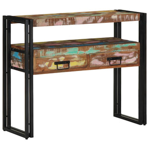 Konsolentisch aus massivem Recyclingholz, 90 cm