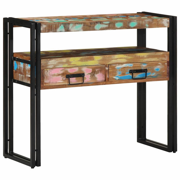 Konsolentisch aus massivem Recyclingholz, 90 cm
