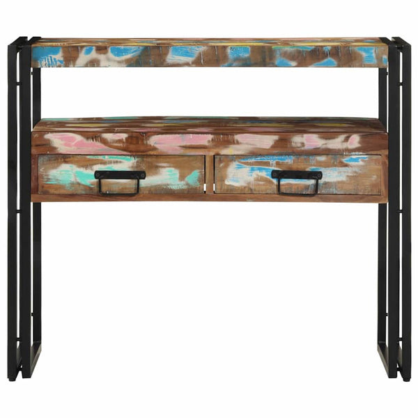 Konsolentisch aus massivem Recyclingholz, 90 cm