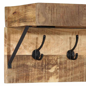 Garderobenständer Braun Mango Massivholz