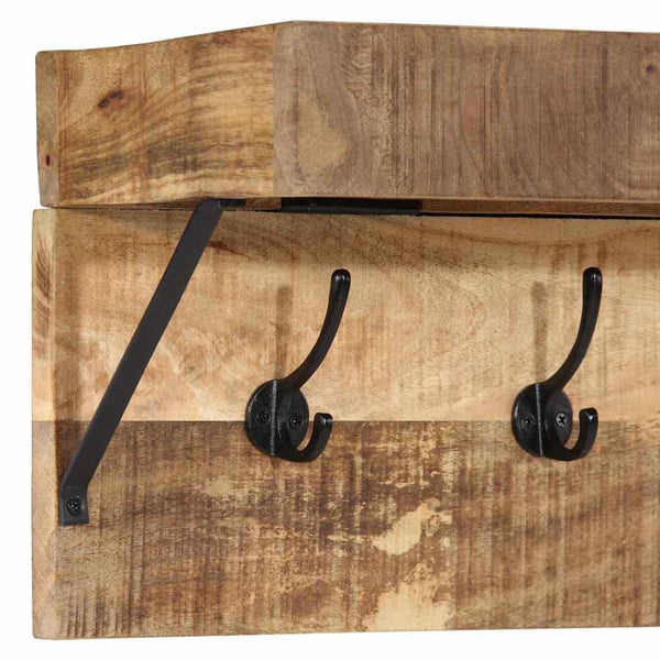 Garderobenständer Braun Mango Massivholz