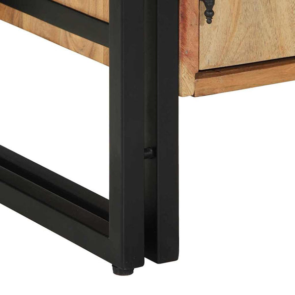 Schuhschrank Akazie Massivholz Braun