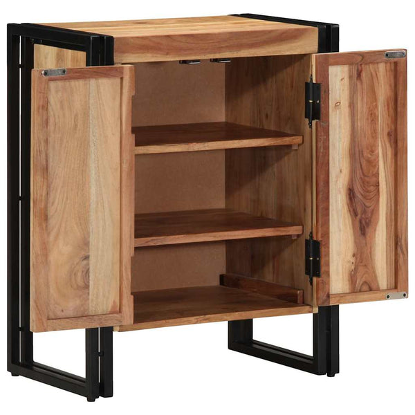 Schuhschrank Akazie Massivholz Braun
