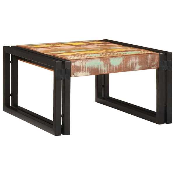 Mehrfarbiges Badregal aus Altholz 60x50x23 cm