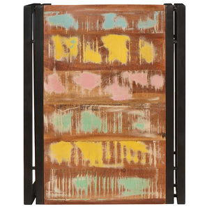 Mehrfarbiges Badregal aus Altholz 60x50x23 cm