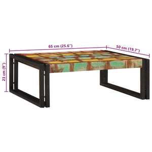 Mehrfarbiges Badregal aus Altholz 65x50x23 cm