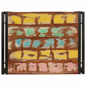 Mehrfarbiges Badregal aus Altholz 65x50x23 cm