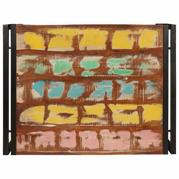 Mehrfarbiges Badregal aus Altholz 65x50x23 cm