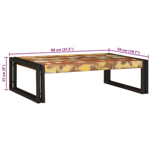 Mehrfarbiges Badregal aus Altholz 80x50x23 cm