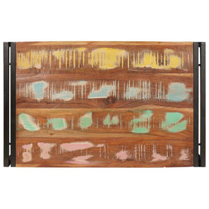 Mehrfarbiges Badregal aus Altholz 80x50x23 cm