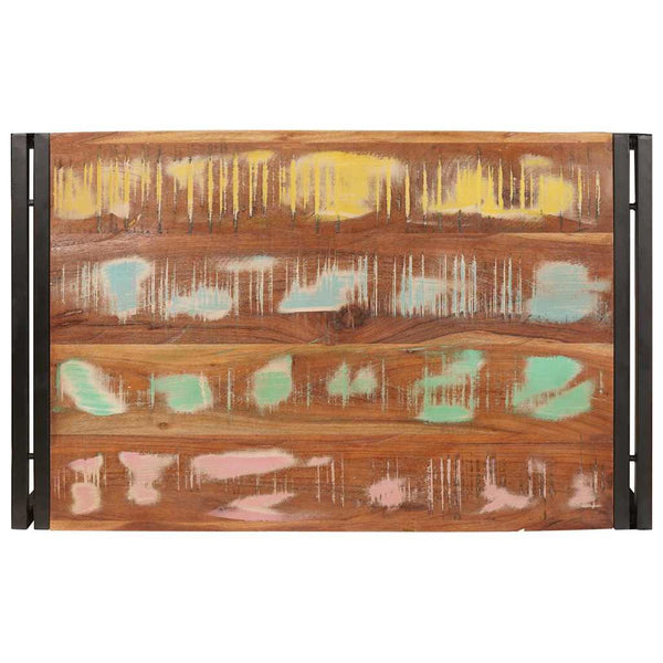 Mehrfarbiges Badregal aus Altholz 80x50x23 cm