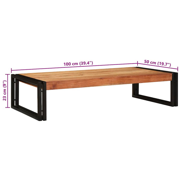 Badregal Braun Akazie Massivholz 100x50x23cm
