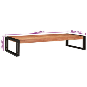 Badregal Braun Akazie Massivholz 120cm