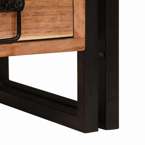 Waschtischunterschrank Braun Akazie Massivholz 71 cm