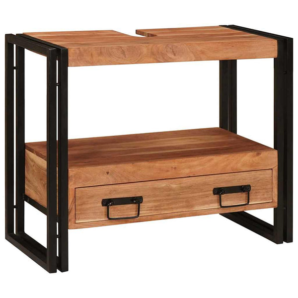 Waschtischunterschrank Braun Akazie Massivholz 71 cm