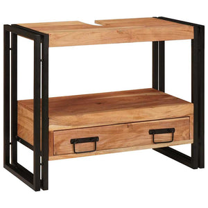 Waschtischunterschrank Braun Akazie Massivholz 71 cm