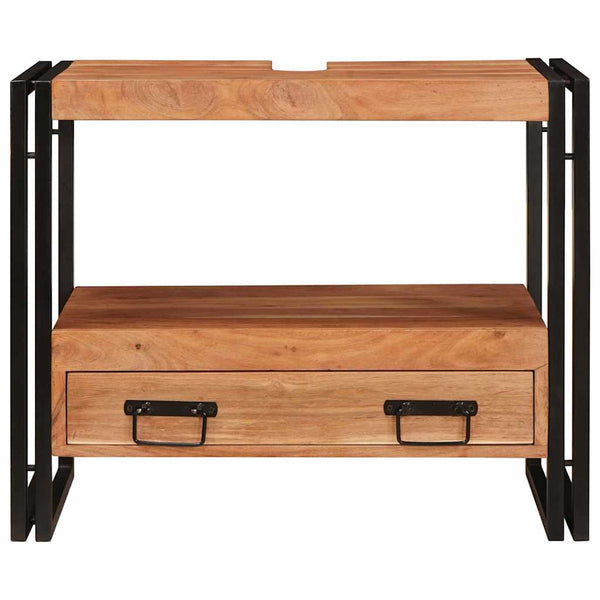Waschtischunterschrank Braun Akazie Massivholz 71 cm
