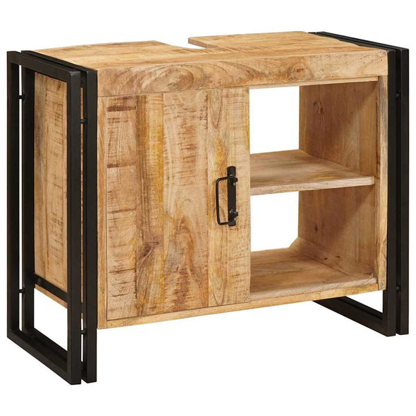 Waschbeckenunterschrank Braun Mango Massivholz
