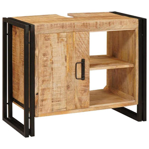 Waschbeckenunterschrank Braun Mango Massivholz