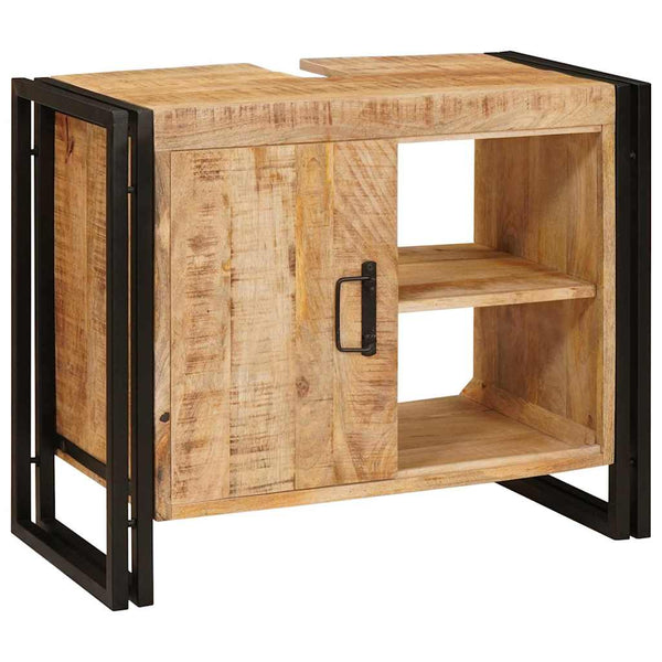 Waschbeckenunterschrank Braun Mango Massivholz