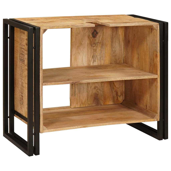 Waschbeckenunterschrank Braun Mango Massivholz